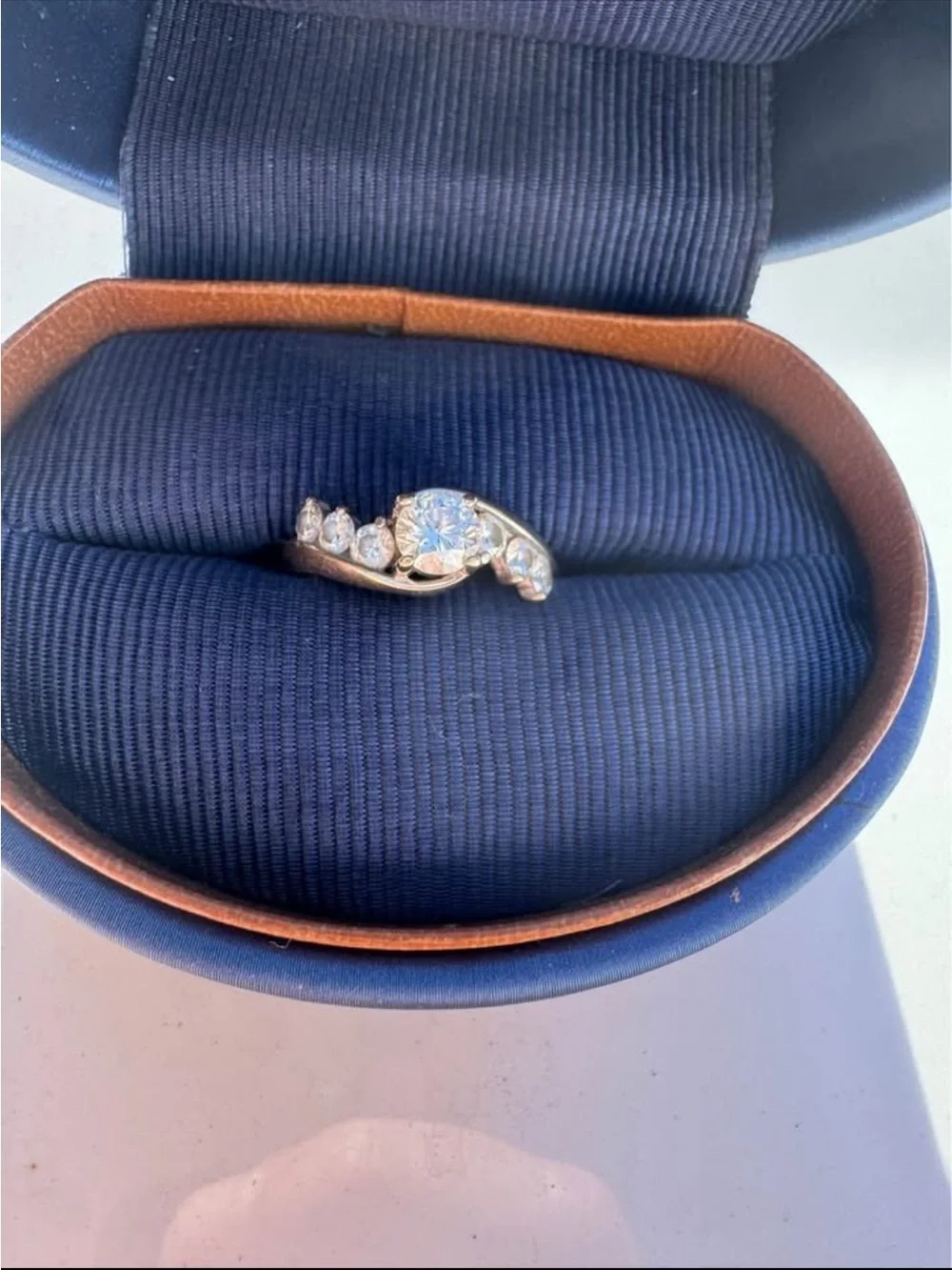 LEO BRIDAL COLLECTION CERTIFIED DIAMOND RING 14K WHITE GOLD